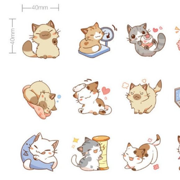 Kawaii Chibi Cat Stickers - Picture 9 of 9
